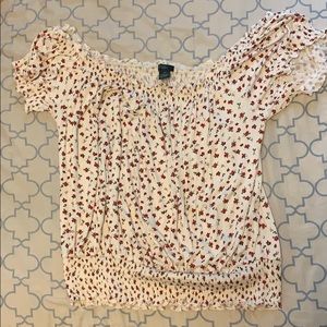 Off the shoulder floral top
